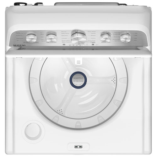 Laveuse à chargement par le haut haute efficacité de 5,5 pi³ de Maytag - Blanc