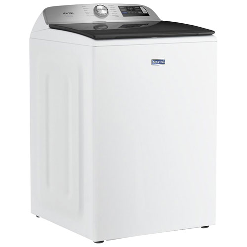 Laveuse à chargement par le haut haute efficacité de 6,0 pi³ de Maytag - Blanc