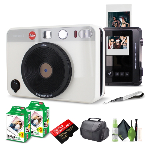 Leica Sofort 2 Hybrid Instant and Digital Camera + Instant Film 40 Sheets White