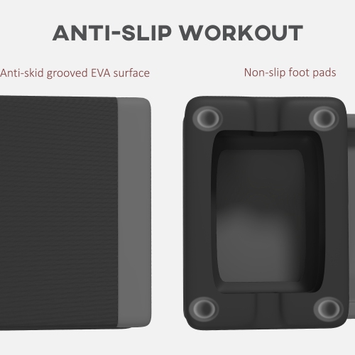 Soozier – Simulateur d'escalier d'aérobie réglable, 3 niveaux avec élévateurs, 4, 6 et 8&nbsp;po, plateforme d'exercice pour entraînement à domicile,
