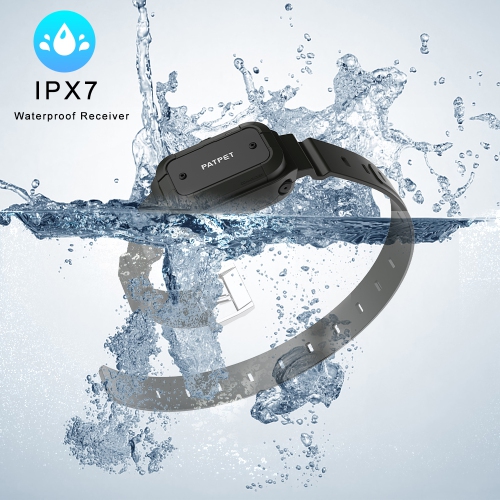 Collier d'entraînement pour chiens PATPET avec télécommande, collier amortisseur rechargeable et étanche 3/4 Mile Range E pour grand chien