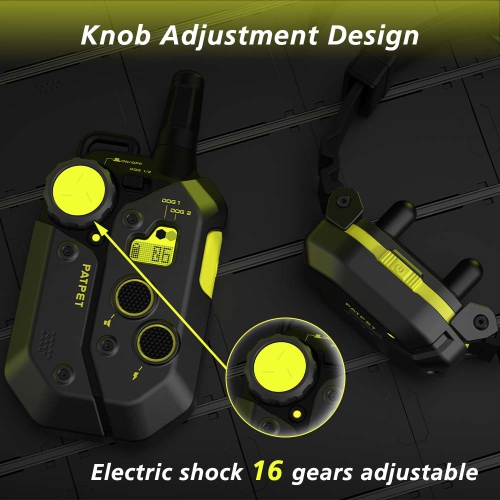 PATPET Dog Training collar, 3000 ft Range 16 Training Levels Dog Shock Collar with Remote Control(15-150lbs) Waterproof 100% Safe E Collar for Large