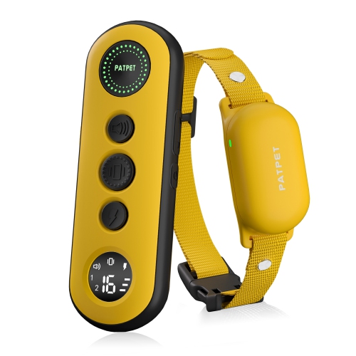 Collier d'entraînement pour chiens PATPET avec télécommande - Collier anti-chocs électrique pour chiens, petit chien, grand, 3 modes de sécurité,