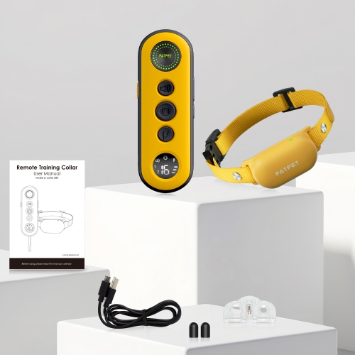 Collier d'entraînement pour chiens PATPET avec télécommande - Collier anti-chocs électrique pour chiens, petit chien, grand, 3 modes de sécurité,