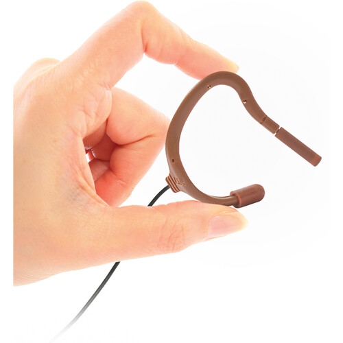 Point Source Audio Embrace Omnidirectional On-ear Lavalier Microphone For 2.4 GHz Wireless High Sensitivity, Brown