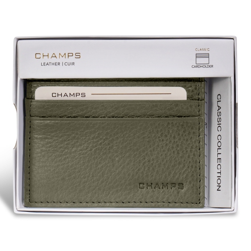 Classic Leather Cardholder-Khaki