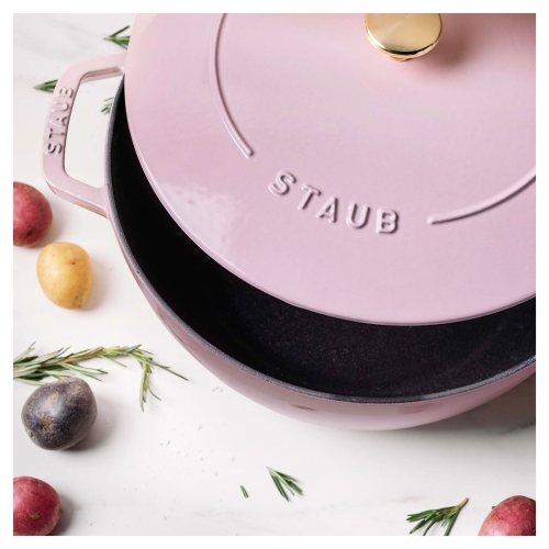 STAUB La Cocotte 4.8 L Cast Iron Round French Oven, Sorbet Rose