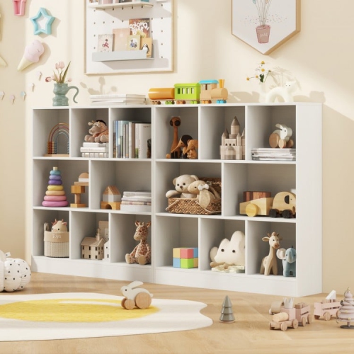 Freestanding 8-Cube Bookcase for Kids, Toy and Book Storage Organizer