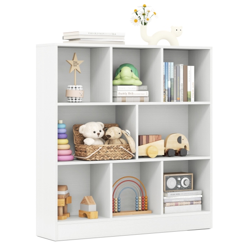 Freestanding 8-Cube Bookcase for Kids, Toy and Book Storage Organizer