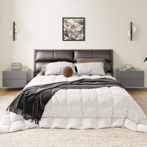 Floating Nightstand with Drawer – Modern Wall Bedside Shelf for Small Spaces