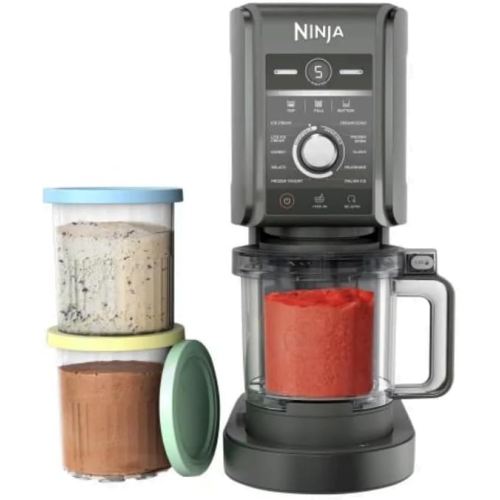 Ninja – Machine à crème glacée et à boissons glacées 11-en-1 Creami Deluxe, capacité de 24 oz, noir, grand, NC501