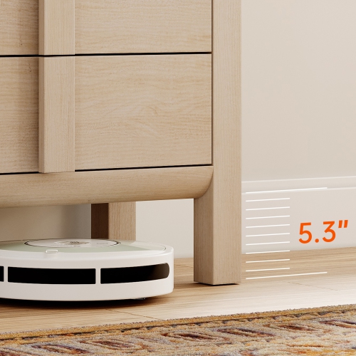 WAMPAT 3 Drawer Dresser for Bedroom, 31.5" W Mid Century Modern Wide Chest of Drawer, Closet Dresser TV Stand with Curved Edge Handles for Bedroom,