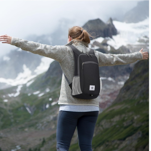 15L Lightweight Hiking Backpack, Foldable Small Travel Backpack, Packable Camping Backpack, Unisex, Suitable for Cycling and Sports