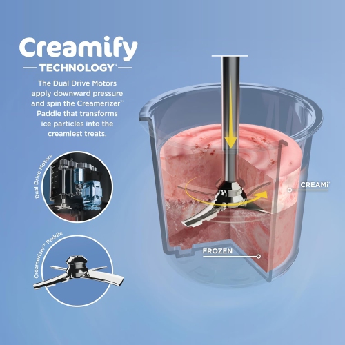 Ninja NC301 CREAMi Ice Cream Maker, for Gelato, Mix-ins, Milkshakes, Sorbet, Smoothie Bowls & More, 7 One-Touch Programs