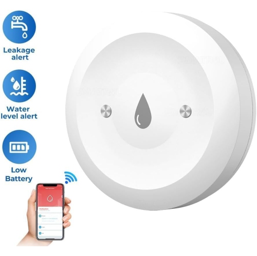 Zigbee Wireless Water Leak Detector,Smart WiFi Water Leak Sensor,APP Remote Control Water Leak Detector Alarm System for Kitchen Bathroom Basement