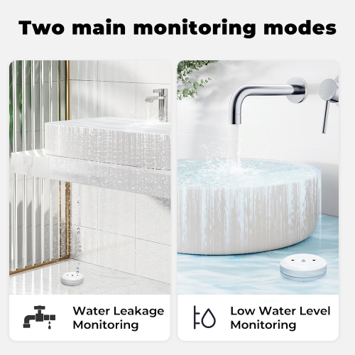 Zigbee Wireless Water Leak Detector,Smart WiFi Water Leak Sensor,APP Remote Control Water Leak Detector Alarm System for Kitchen Bathroom Basement