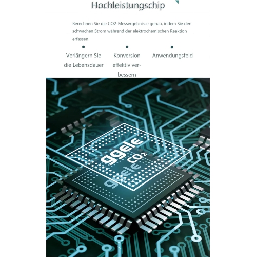 Moniteur de qualité de l'air&nbsp;: surveille CO₂, température, humidité, affichage LED, étalonnage automatique, Connexion Wi-Fi, chargement de type