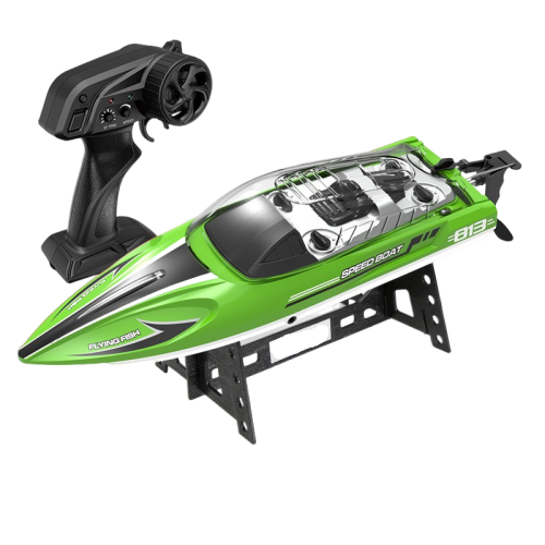 RC Boat 2.4G Children's Electric Water Toys with Lights Remote Control High Speed Boat, Equipped with 1100 mAh Battery, Great Gift for Adults and