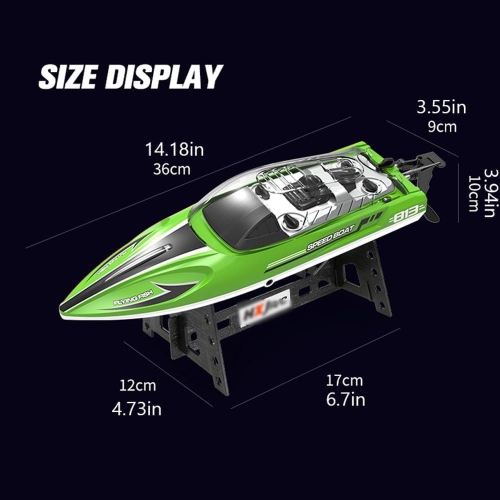 RC Boat 2.4G Children's Electric Water Toys with Lights Remote Control High Speed Boat, Equipped with 1100 mAh Battery, Great Gift for Adults and