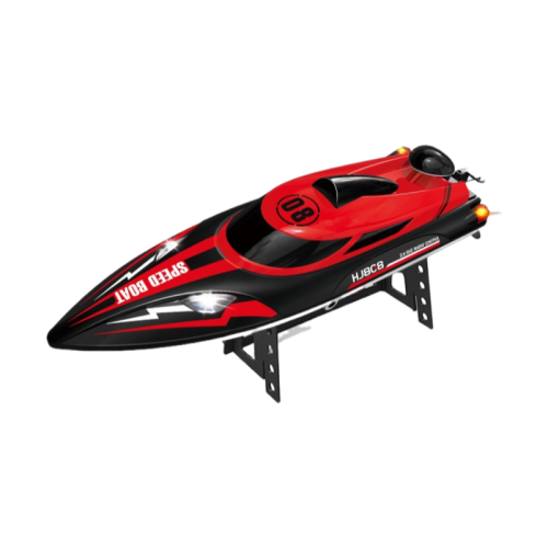 Smart remote-controlled speedboat, top speed 25KM | One-touch flip without jamming | Waterproof low-battery alarm | Colorful lights, night navigation