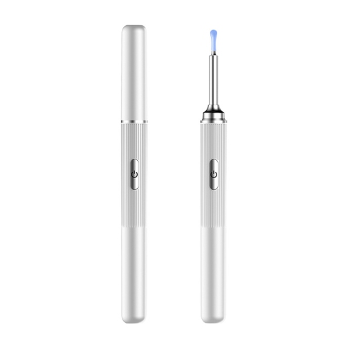 Visual ear pick, visual ear cleaning pixel ear pick, ear canal cleaning, earwax removal, earwax removal tool, earwax cleaner with camera - white