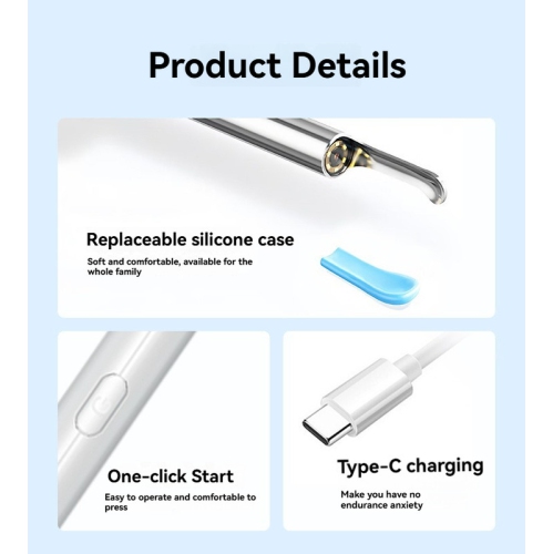 Visual Ear Pick, HD Ear Pick Tool Ear Pick IP67 Visual Ear Pick, Waterproof Ear Cleaner with 6 LED Lights, 3.8mm Ear Cleaning Tool - Black