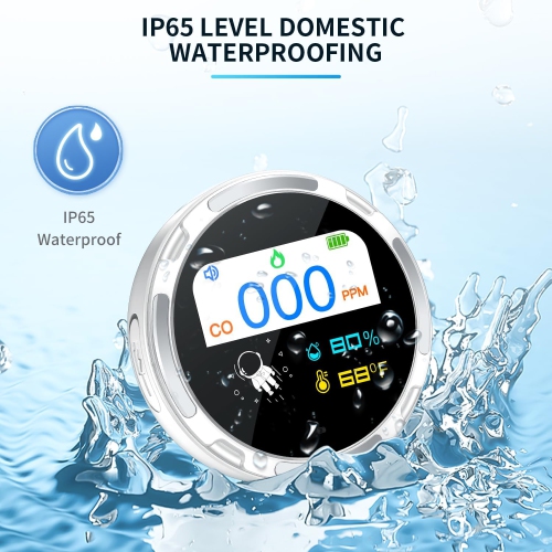 Travel Carbon Monoxide Detector, IP67 Waterproof CO Detector, High Precision 3 in 1 Carbon Monoxide Alarm, for Indoor, Outdoor, RV Travel, and