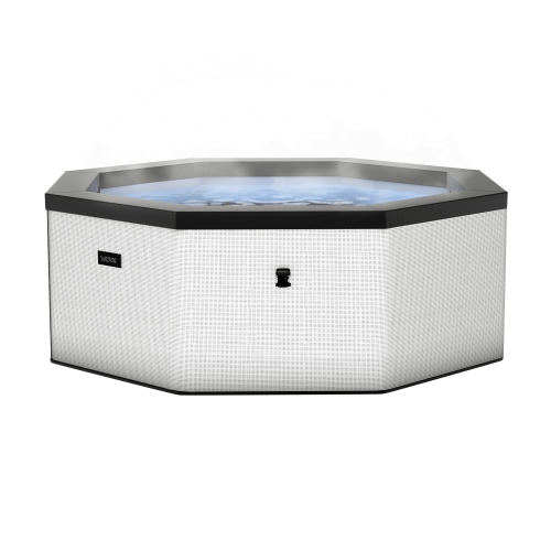 WAVE  Como | Up to 6-Person Eco Foam Hot Tub | Octagon | Built-In Integrated Heater | Pebble In White