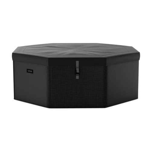 Como | Upto 6-Person Eco Foam Hot Tub | Octagon | Built-In Integrated Heater | Charcoal Black