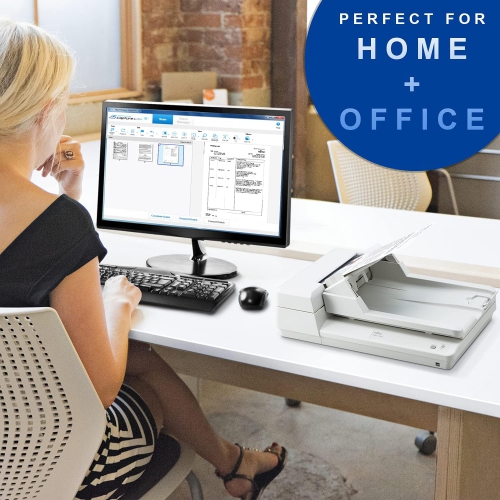 Numériseur de documents SP-1425 de Fujitsu – ADF et numériseur à plat recto verso, 25&nbsp;ppm/50&nbsp;ipm, 600&nbsp;ppp, connectivité USB