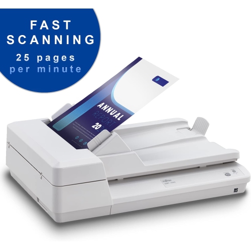 Numériseur de documents SP-1425 de Fujitsu – ADF et numériseur à plat recto verso, 25&nbsp;ppm/50&nbsp;ipm, 600&nbsp;ppp, connectivité USB