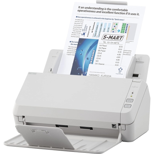 Fujitsu SP‑1125N Duplex ADF Scanner – 25 ppm / 50 ipm, 600 dpi, 50‑Sheet ADF, USB 3.2 & Ethernet