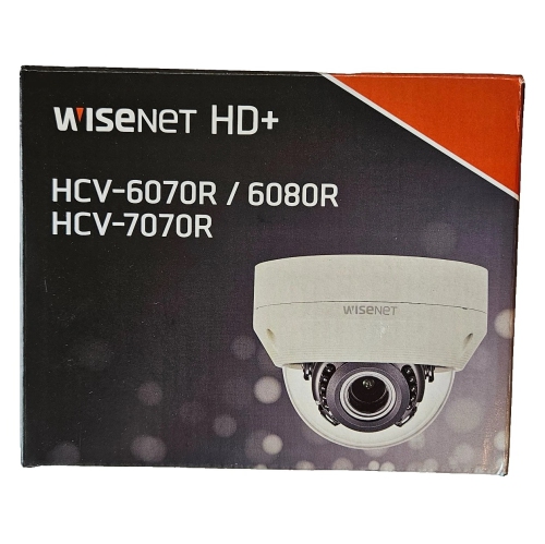 WISENET HD+ HCV-6070R 2MP HD Outdoor IR Vandal Dome Security Camera IVORY