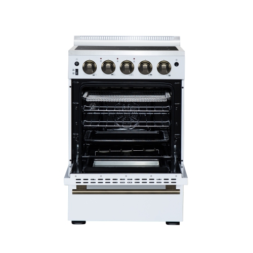 Forno Loiano 24 Inch Freestanding Electric Range in White, Canada Version, Plug and Cord Included