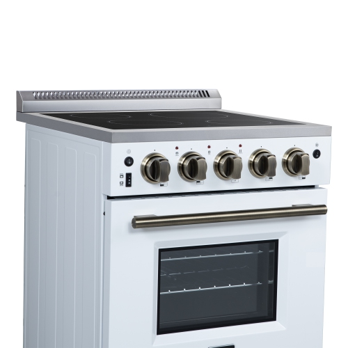 Forno Loiano 24 Inch Freestanding Electric Range in White, Canada Version, Plug and Cord Included