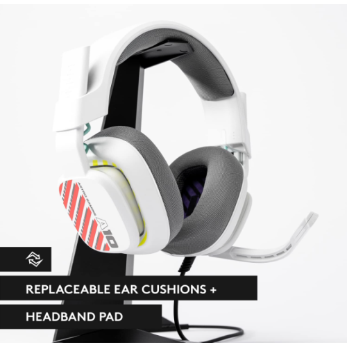 Casque de jeu avec fil 2e génération A10 d'Astro - Casque de jeu avec microphone rabattable pour sourdine - Blanc
