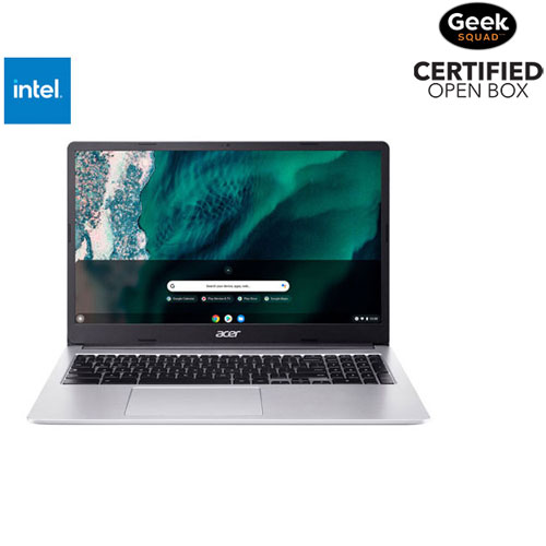 Boîte ouverte - Chromebook de 15,6 po d'Acer avec 3 mois de forfait Google AI Pro - Argenté