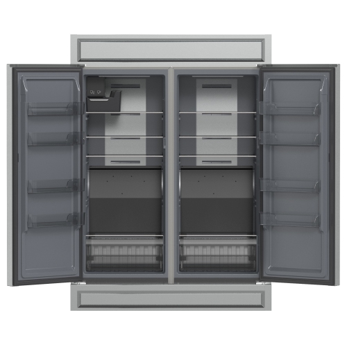 Forno Fortezza 60 Inch Convertible Refrigerator/Freezer with Trim Kit, Stainless Steel, Total No Frost, with Automatic Ice Maker