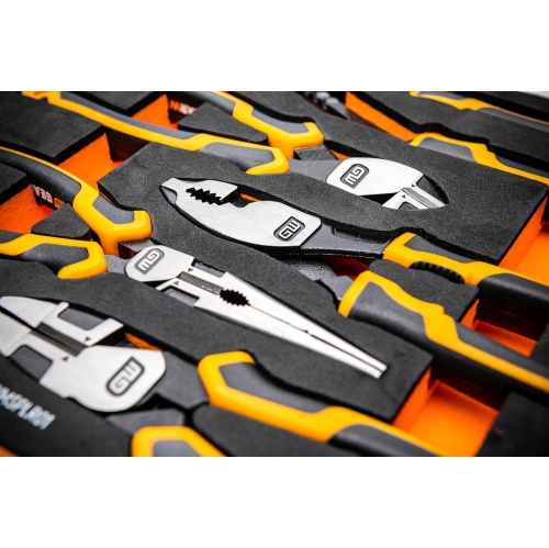 GEARWRENCH 5 Piece Pitbull Cushion Grip Pliers Set in Foam Storage Tray - GWMSPLR01