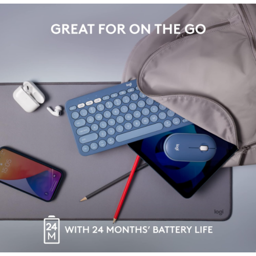 Logitech K380 Multi-Device Bluetooth Wireless Keyboard – Blueberry