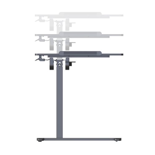 Uplite Height Adjustable Overbed Laptop Desk with Wheels, Rolling Bedside Tray for Office, Hospitable & Home Use - Tilting Sit Stand Desk Cart