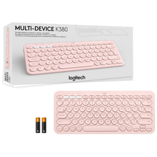 Logitech K380 Multi-device Bluetooth Keyboard - Rose