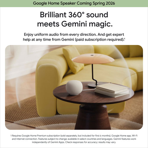 Haut-parleur intelligent Google Home avec Assistant Google - Vert lichen - Printemps 2026