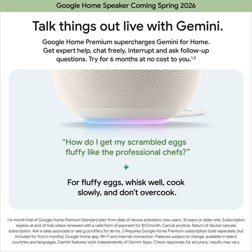 Haut-parleur intelligent Google Home avec Assistant Google - Vert lichen - Printemps 2026