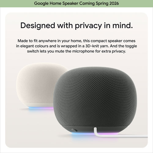 Haut-parleur intelligent Google Home avec Assistant Google - Vert lichen - Printemps 2026