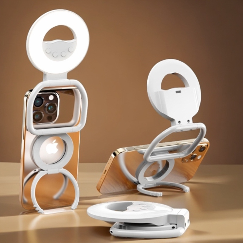 Lampes magnétiques rotatives pour égoportraits, anneau lumineux pour égoportraits pour appareil photo de portable iPhone, lampe photo portative pour