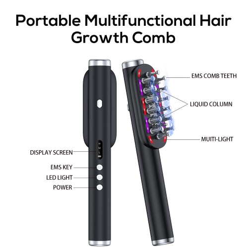 Electric Scalp Massage Brush 2-in-1 Head Massage Brush for Hair Growth & Loss Prevention Rechargeable Therapy Hair Head Massager