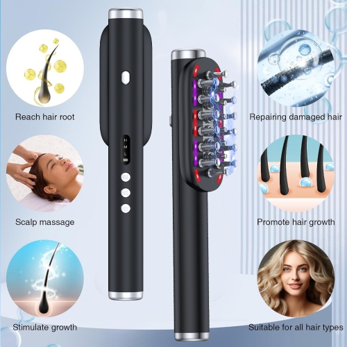 Electric Scalp Massage Brush 2-in-1 Head Massage Brush for Hair Growth & Loss Prevention Rechargeable Therapy Hair Head Massager