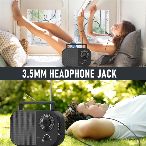 Radio portative, bouton radio rétro, radio portative FM/AM/SW à trois bandes