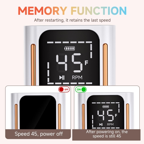 Portable Electric Nail File Set, 45,000 RPM Professional Cordless Nail Drill with Drill Bit and Base for Crystal Gel Nails, Nail Polishing